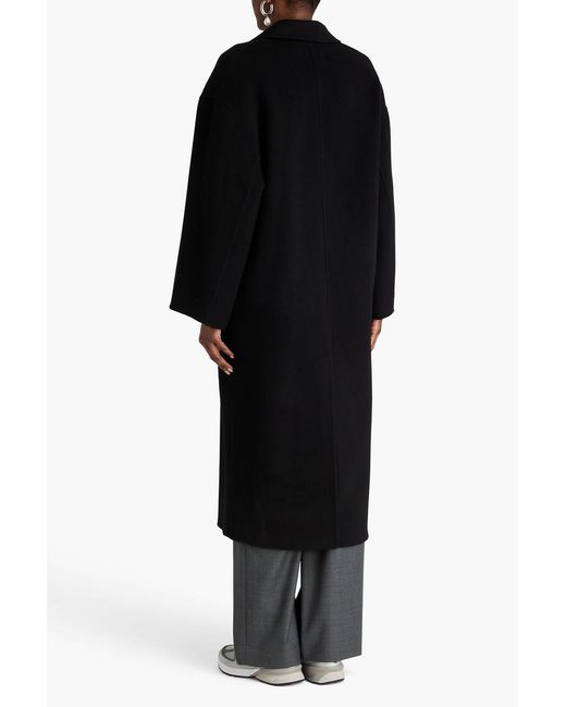 Loulou de Saison Black Borneo Double-breasted Wool And Cashmere-blend Felt Coat