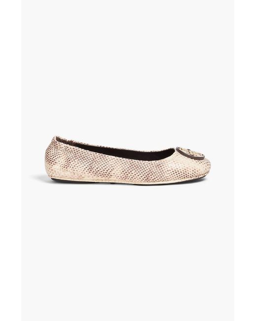 Tory Burch
 Minnie Embellished Leather Travel Ballet Flats main image 1