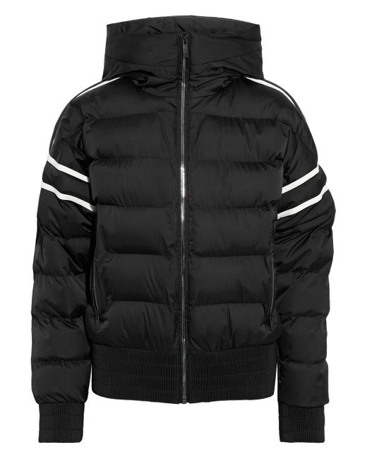 Fusalp Black Abby Quilted Perfortex Hooded Ski Jacket