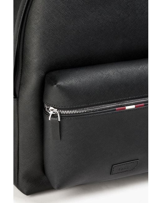 Bally Black Parton Textured-Leather Backpack for men