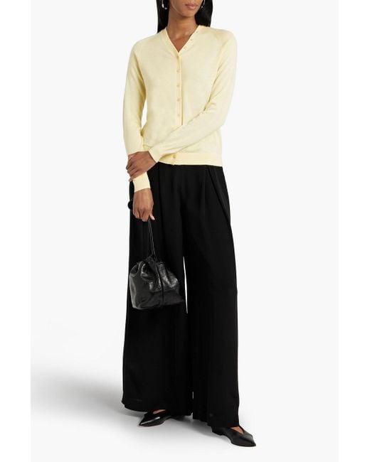 Tibi Yellow Wool, Cashmere And Silk-blend Cardigan