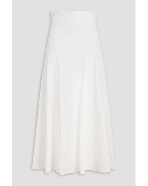 Philosophy Di Lorenzo Serafini White Midirock aus baumwolle mit floralem print