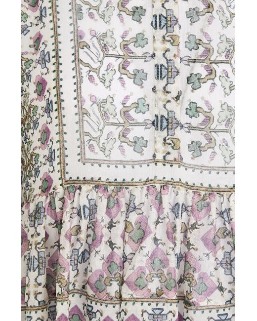 Isabel Marant White Oberteil "moeni" aus seiden-georgette mit floralem print