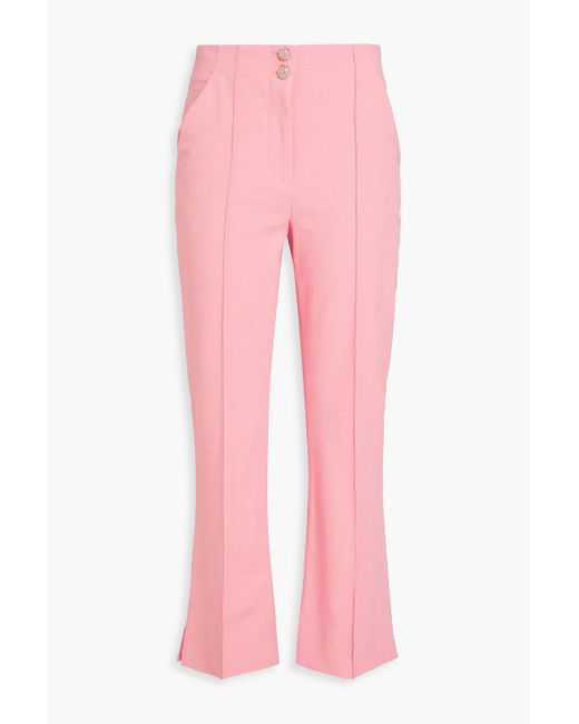 Veronica Beard Pink Kean kick-flare-hose aus tweed