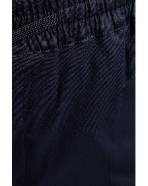 Sandro Blue Tapered Cotton-blend Twill Drawstring Pants for men