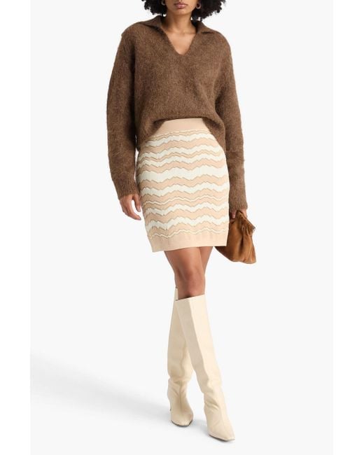 Missoni Natural Crochet-knit Mini Skirt