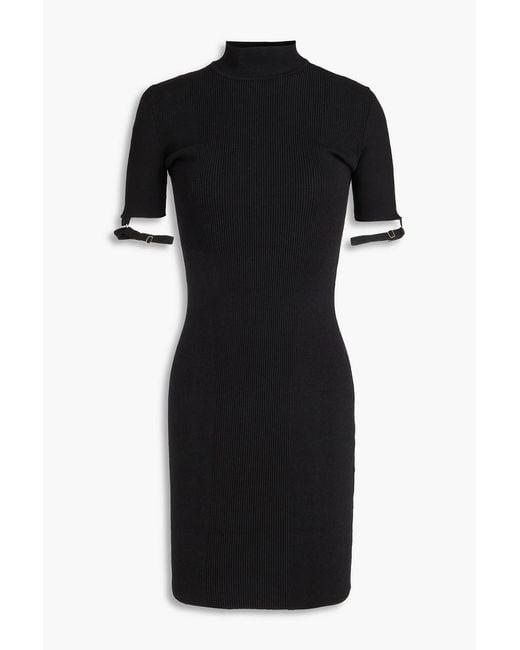 Jacquemus Black Torre Ribbed-knit Mini Dress