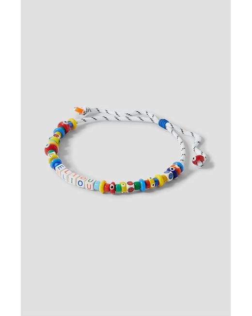 Eliou Blue Enfant Cord Beaded Necklace