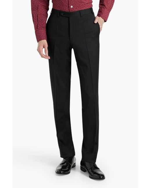Canali Black Cupro-twill Suit for men