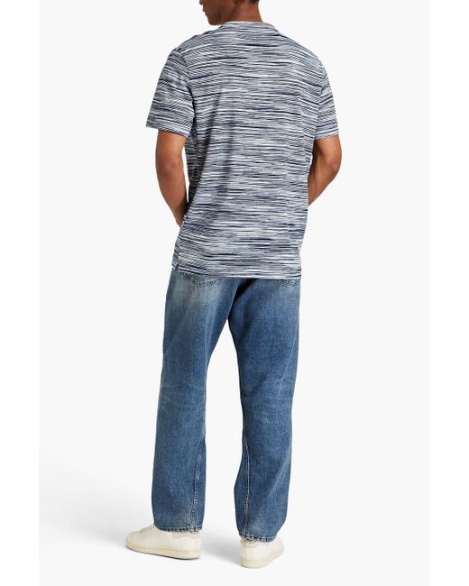 Missoni Blue Space-dyed Cotton-jersey T-shirt for men
