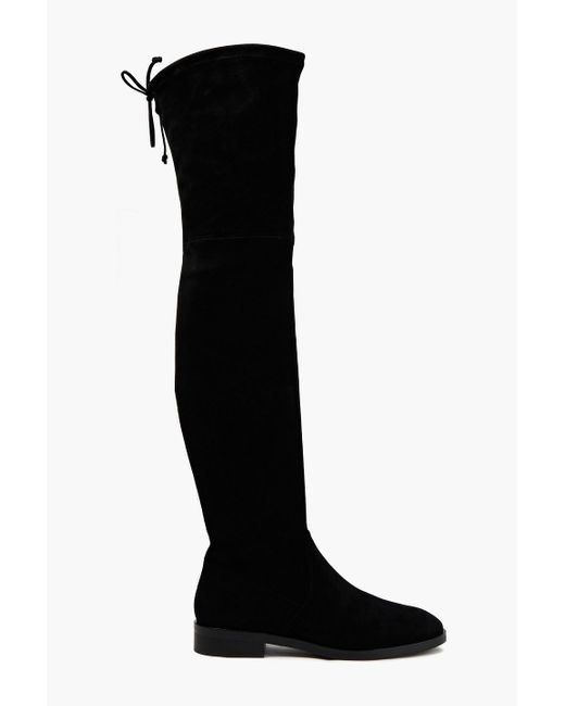 Stuart Weitzman Jocey Stretch suede Over the knee Boots in Black