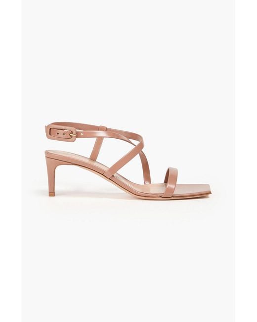 Gianvito Rossi Pink Lindsay 55 Leather Sandals