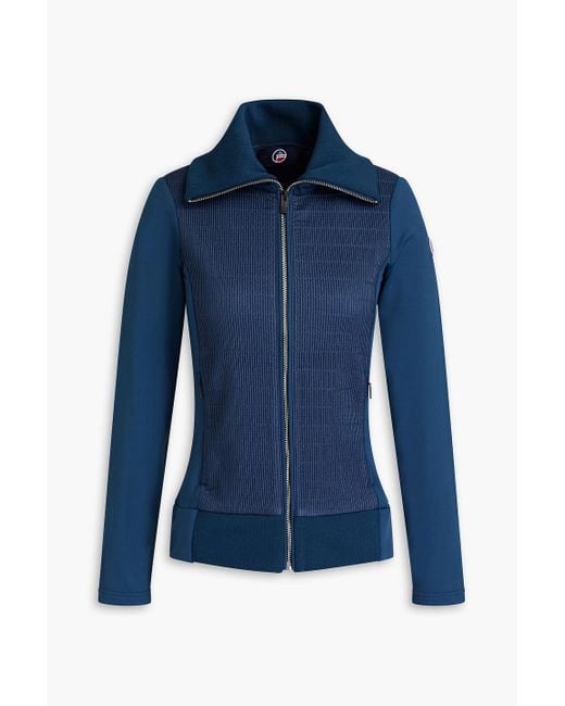 Fusalp Blue Morgane Shell-paneled Fleece Jacket