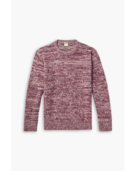 Massimo Alba Red Brushed-Cashmere Sweater for men