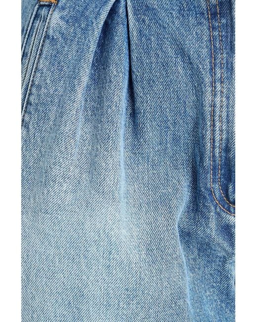 RE/DONE + THE ATTICO Blue Pleated High-Rise Tapered Jeans