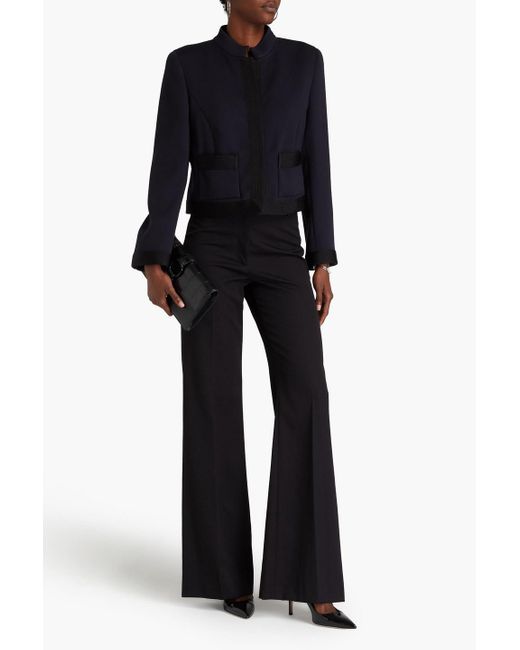 Giorgio Armani Blue Wool-blend Twill Jacket