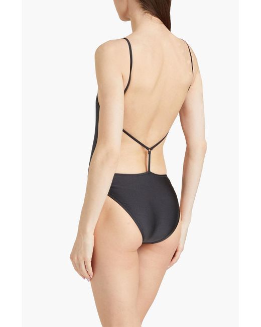 Solid & Striped Black Maxine Cutout Swimsuit