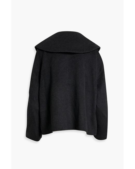 Ganni Black Wool-Blend Felt Jacket