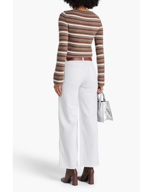 Claudie Pierlot White High-rise Wide-leg Jeans