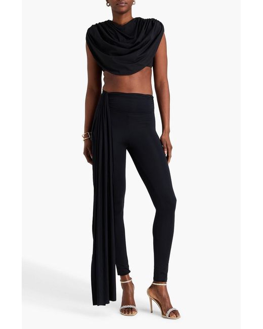 Maygel Coronel Blue Sierpe Satin-jersey leggings