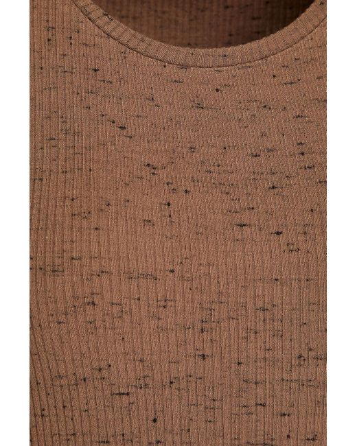 By Malene Birger Brown Ribbed Jersey Top