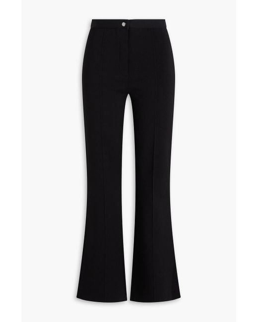 Theory Black Stretch-knit Flared Pants