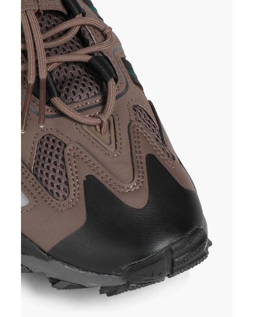 Adidas Originals Brown Hyperturf Neoprene And Mesh Sneakers for men
