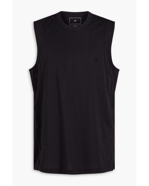 Y-3 Black Cotton-Blend Jersey Tank for men
