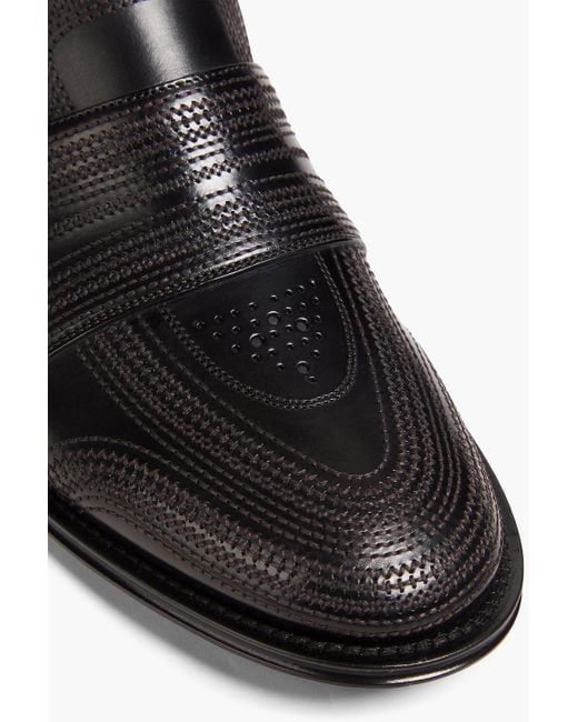 Dolce & Gabbana Loafers aus perforiertem leder in Black für Herren