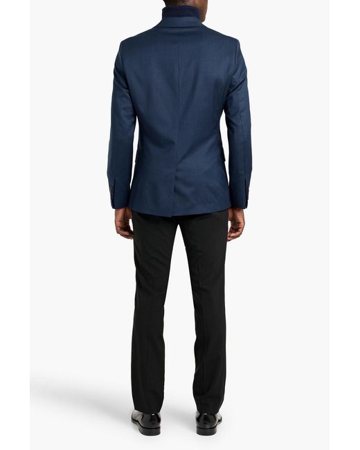 Sandro Blue Wool-Tweed Blazer for men