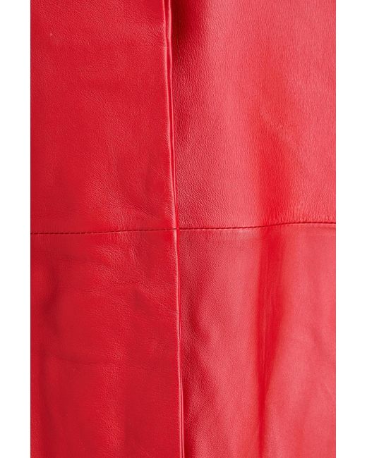 Loulou de Saison Red Atalia Pebbled-Leather Jacket