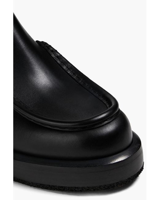 Emporio Armani Black Leather Chelsea Boots