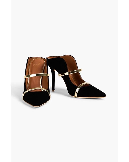 Malone Souliers Black Maureen 100 Velvet Mules