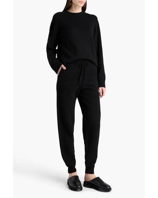 Loulou de Saison Black Hespero Cashmere Track Pants