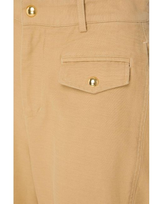 Rag & Bone Natural Renata Cotton-Canvas Straight-Leg Pants