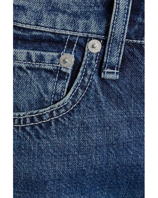 Rag & Bone Blue Andi hoch sitzende cropped jeans mit weitem bein