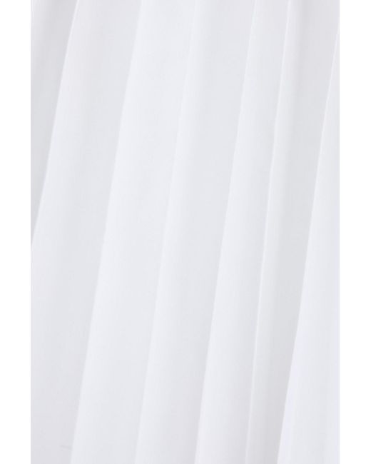 Rabanne White Shorts aus popeline aus einer baumwollmischung mit nieten und falten