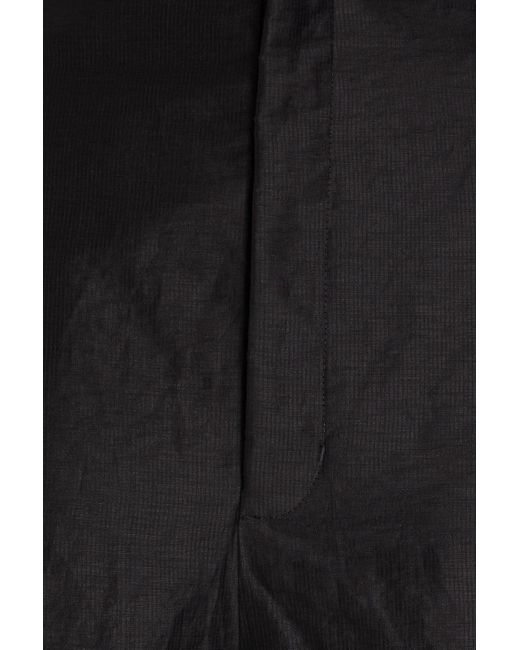 Rick Owens Black Linen-blend Ripstop Wide-leg Pants