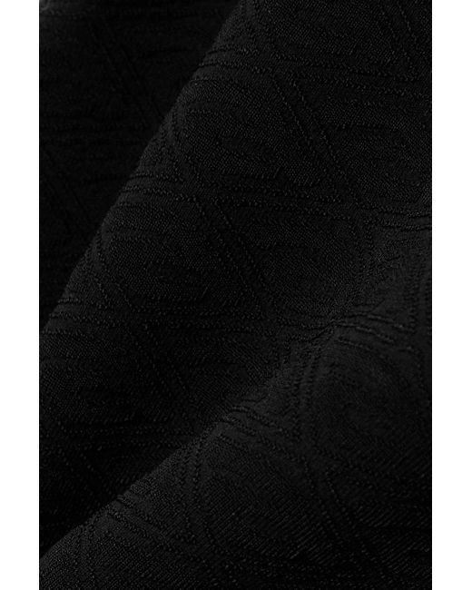 T By Alexander Wang Black Strapless Jacquard-knit Mini Dress