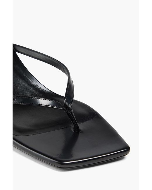Versace Black Pin-point Leather Mules