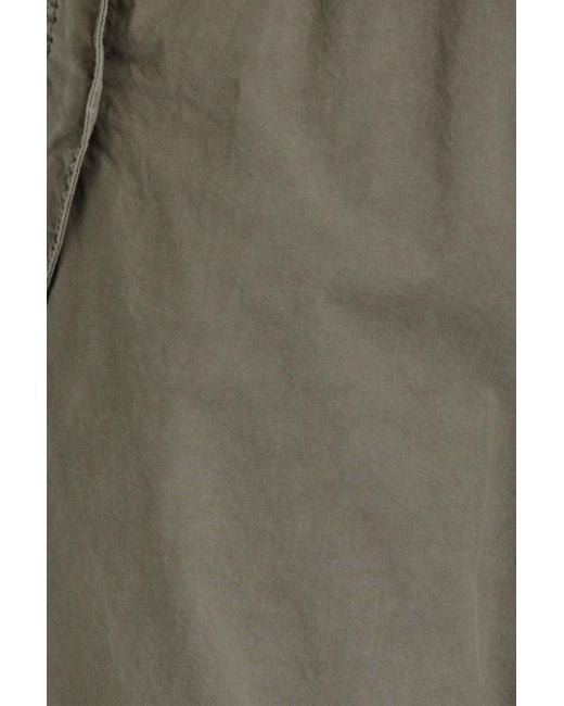 James Perse Green Stretch Cotton-poplin Wide-leg Pants