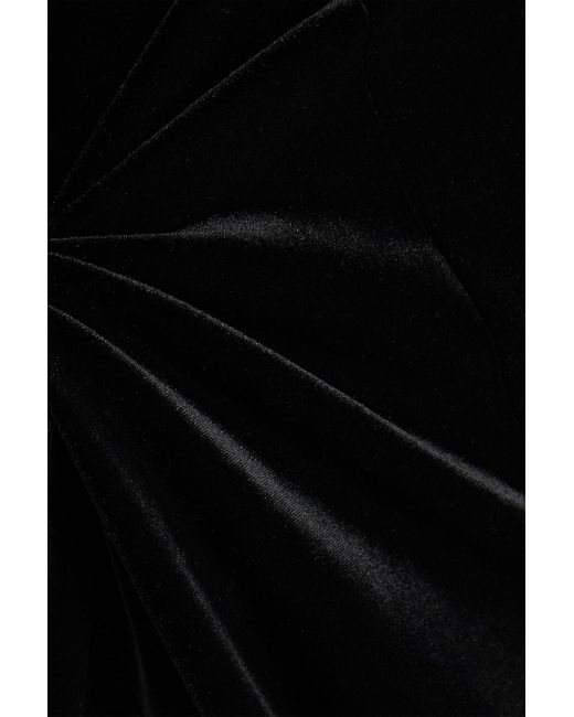 Nicholas Black Adiba Strapless Velvet Midi Dress