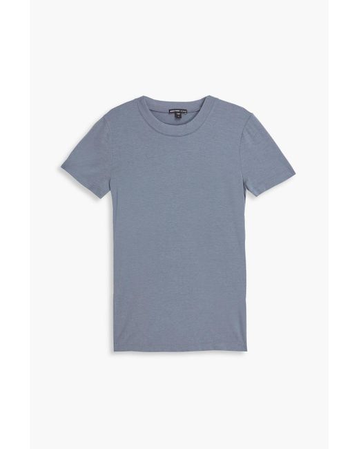 James Perse Blue Tm-blend Jersey T-shirt