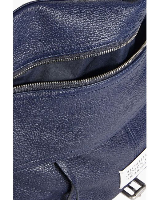 Maison Margiela Blue Pebbled-leather Messenger Bag for men