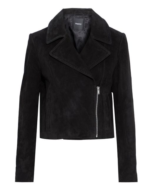 theory cropped leather jacket