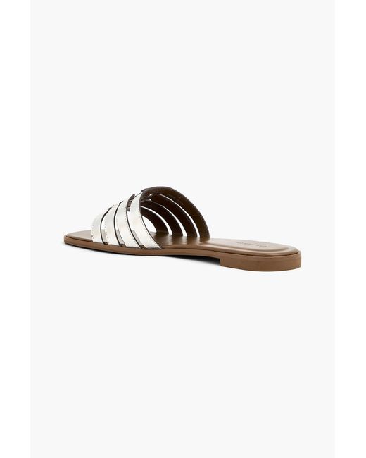 Tory Burch White Ines Leather Sandals