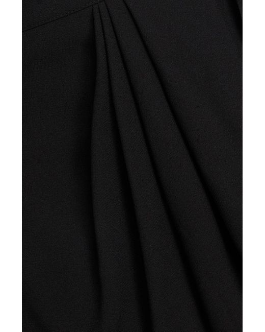 IRO Black Enim Wrap-effect Crepe Midi Skirt