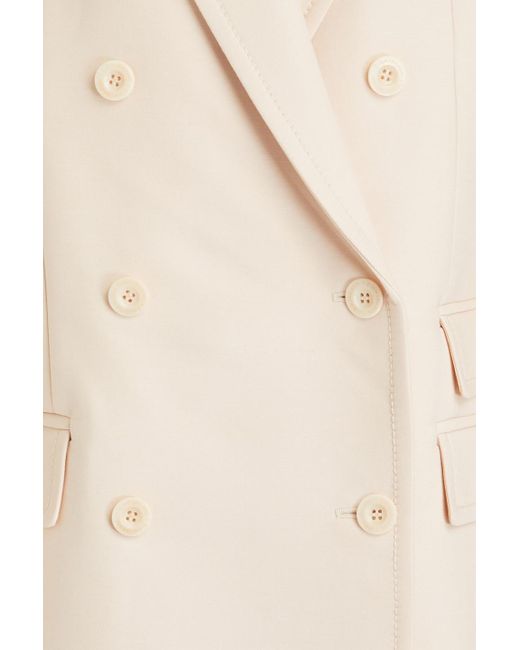 Zimmermann Natural Double-breasted Wool-blend Blazer