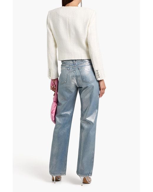 Veronica Beard Natural Nathan Cotton-blend Tweed Jacket