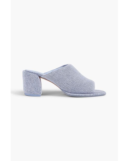 3.1 Phillip Lim Blue Padded Denim Mules